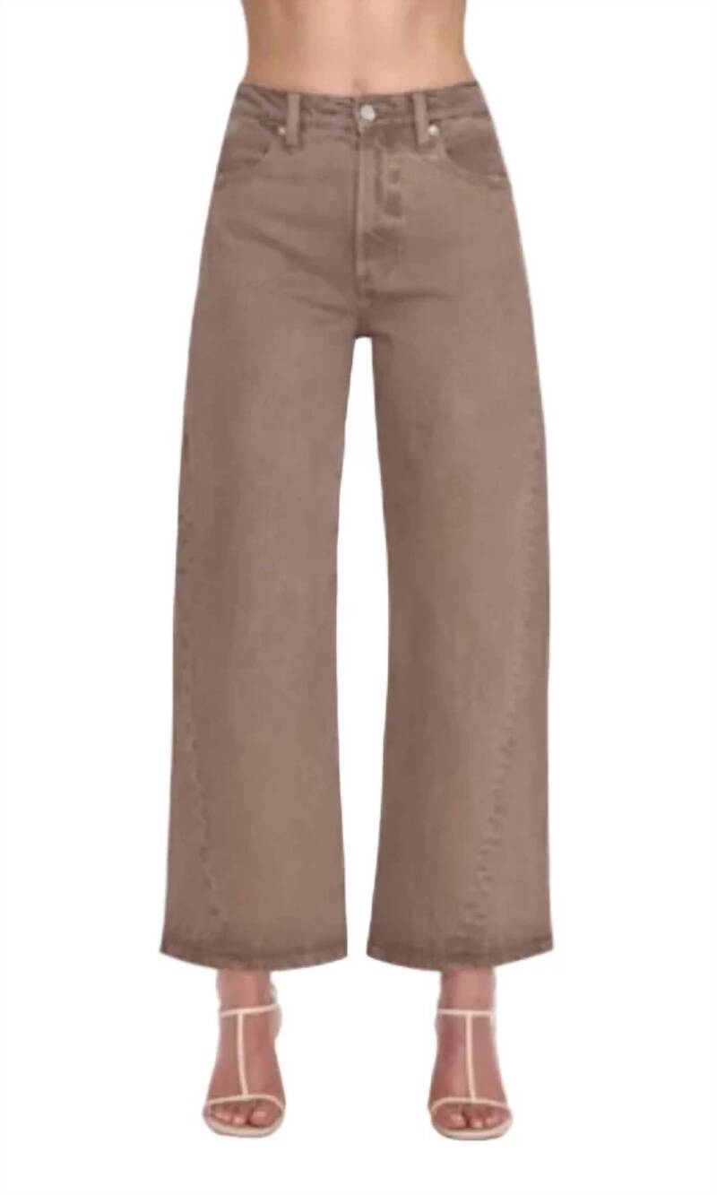 NEW PISTOLA kyra high rise wide leg jeans in brown
